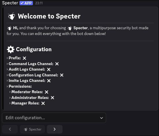 Welcome & Config