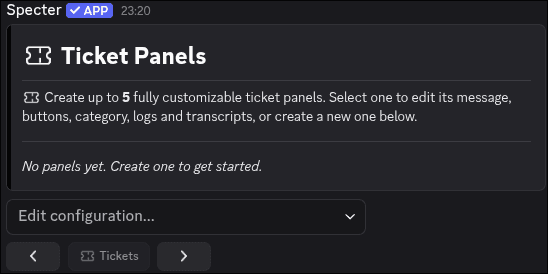 Ticket Panels