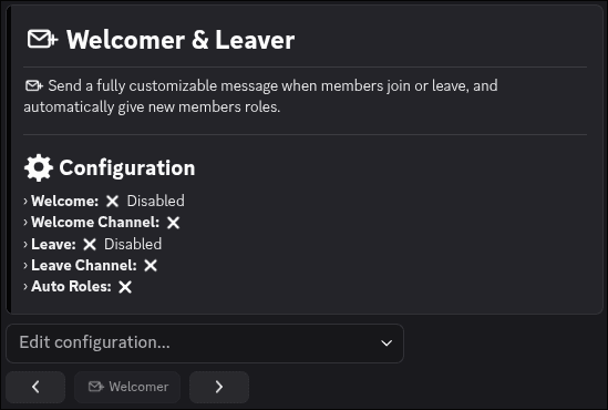Welcomer & Leaver